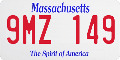 MA license plate 9MZ149