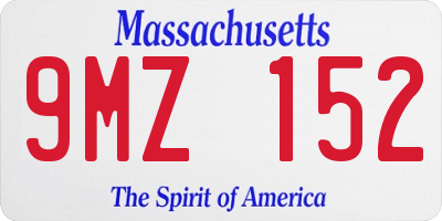 MA license plate 9MZ152