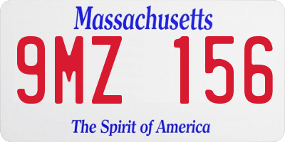 MA license plate 9MZ156