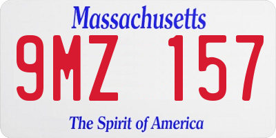MA license plate 9MZ157