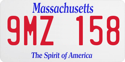 MA license plate 9MZ158