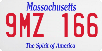 MA license plate 9MZ166