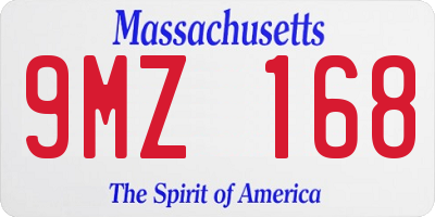 MA license plate 9MZ168