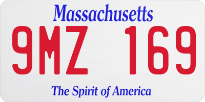 MA license plate 9MZ169