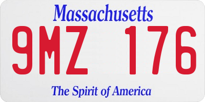 MA license plate 9MZ176