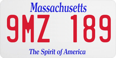 MA license plate 9MZ189