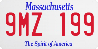 MA license plate 9MZ199