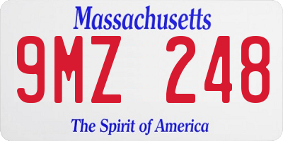 MA license plate 9MZ248