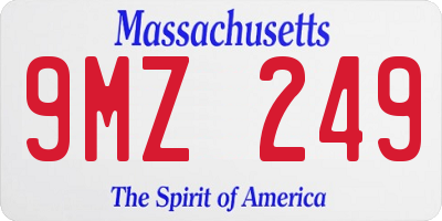 MA license plate 9MZ249
