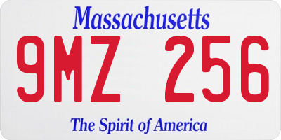 MA license plate 9MZ256