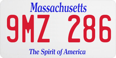 MA license plate 9MZ286
