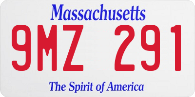 MA license plate 9MZ291