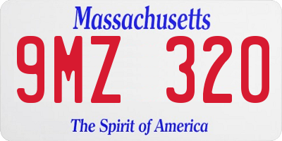 MA license plate 9MZ320