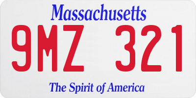 MA license plate 9MZ321