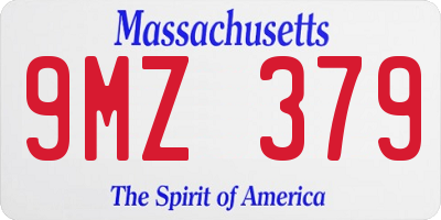 MA license plate 9MZ379