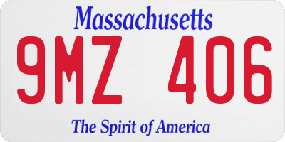 MA license plate 9MZ406