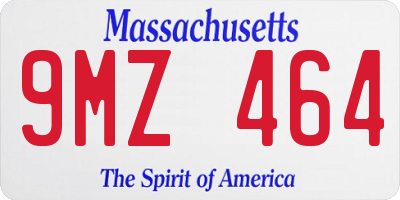 MA license plate 9MZ464