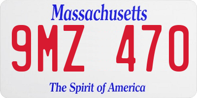 MA license plate 9MZ470