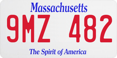 MA license plate 9MZ482