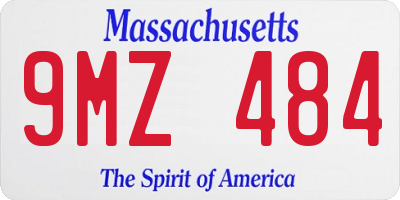 MA license plate 9MZ484