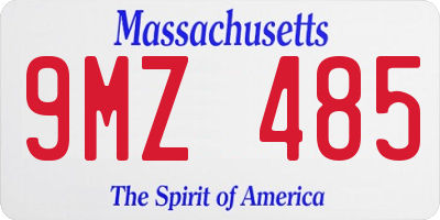 MA license plate 9MZ485