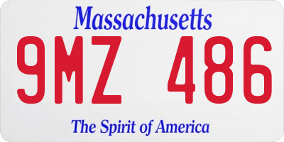 MA license plate 9MZ486