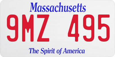 MA license plate 9MZ495