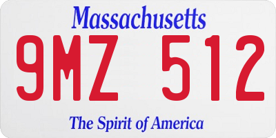 MA license plate 9MZ512