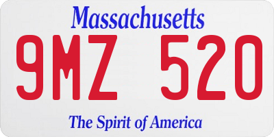 MA license plate 9MZ520