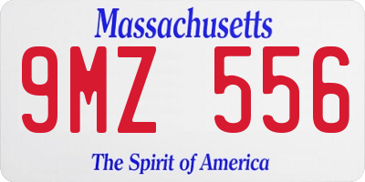 MA license plate 9MZ556