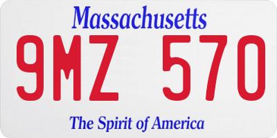 MA license plate 9MZ570