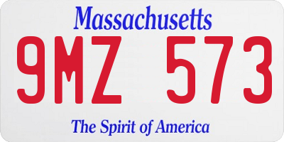 MA license plate 9MZ573