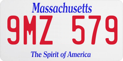 MA license plate 9MZ579