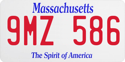 MA license plate 9MZ586