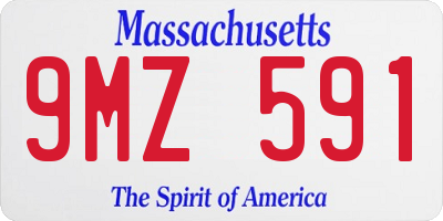 MA license plate 9MZ591