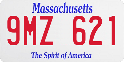 MA license plate 9MZ621