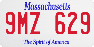 MA license plate 9MZ629