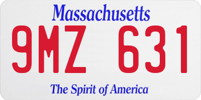 MA license plate 9MZ631