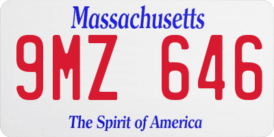 MA license plate 9MZ646