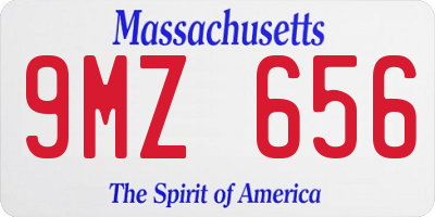 MA license plate 9MZ656