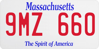 MA license plate 9MZ660