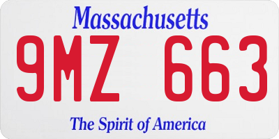 MA license plate 9MZ663