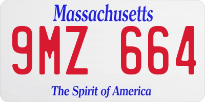 MA license plate 9MZ664