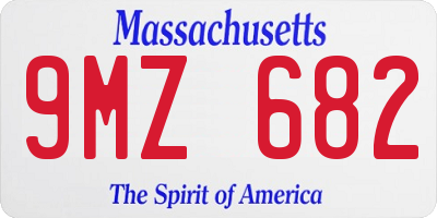 MA license plate 9MZ682