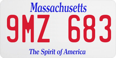 MA license plate 9MZ683