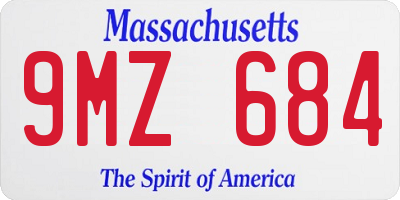 MA license plate 9MZ684