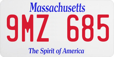 MA license plate 9MZ685