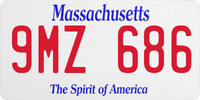 MA license plate 9MZ686