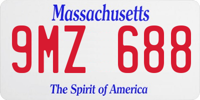 MA license plate 9MZ688