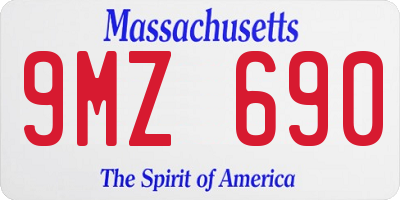 MA license plate 9MZ690